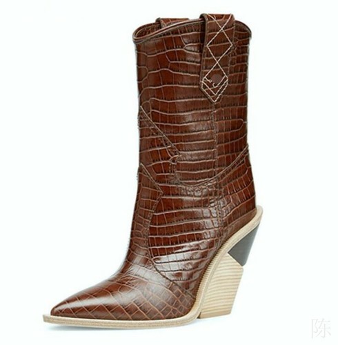 cowboy wedge boots